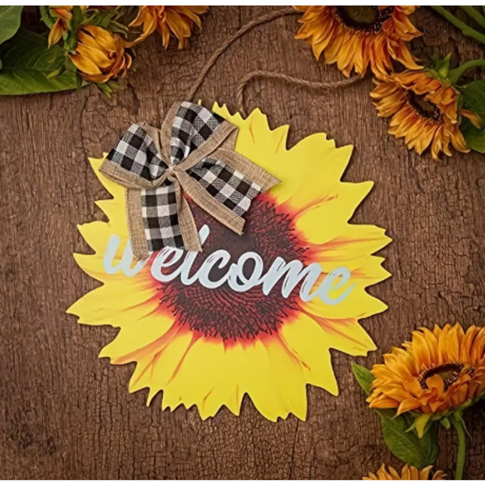 Sunflower Welcome Sign